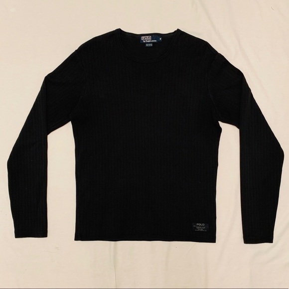 Polo Ralph Lauren Other - Black Ribbed Polo Sweater by Ralph Lauren Polo